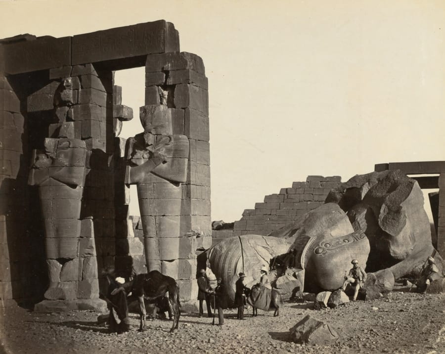 Fallen Statue at the Ramesseum, Thebes — artwork