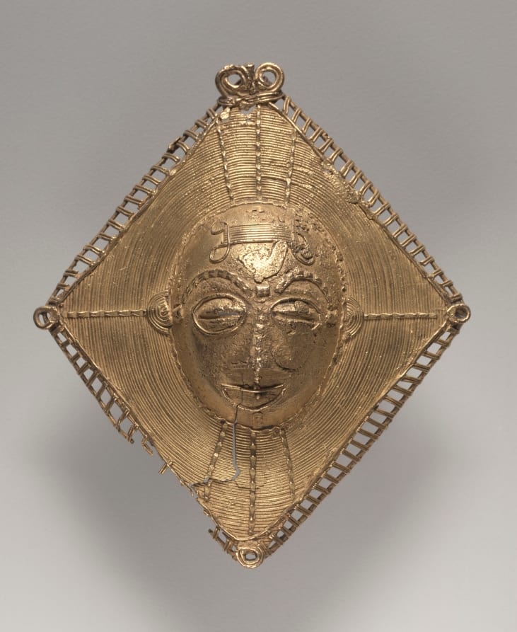 Pendant: Face in Diamond — artwork
