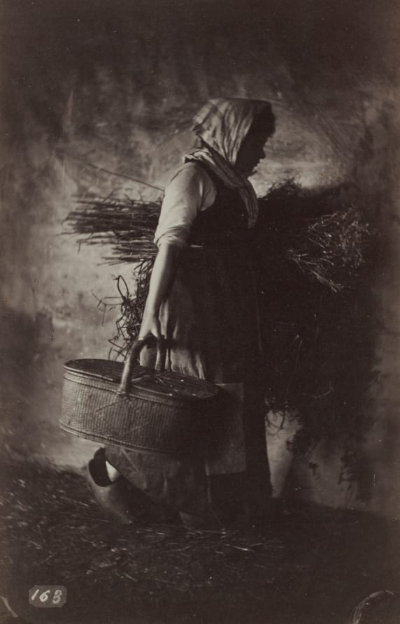 Female Peasant Carrying a Basket and Hay — artwork