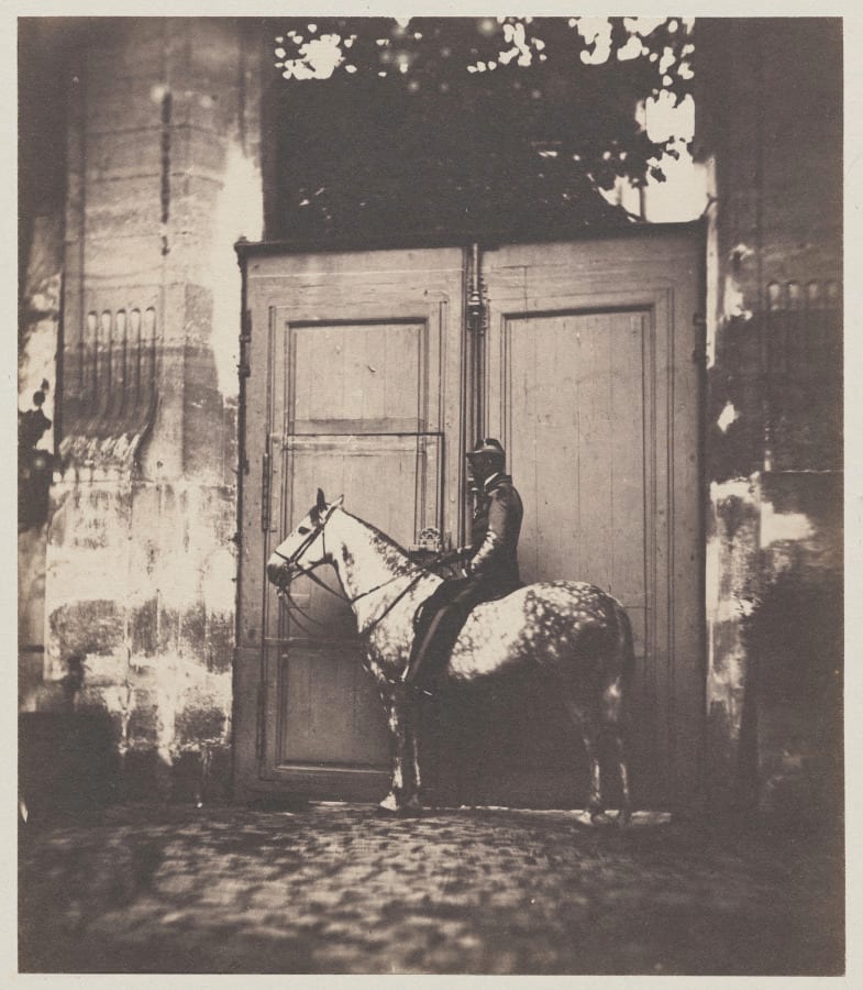 Black Horseman in Front of a Doorway — artwork