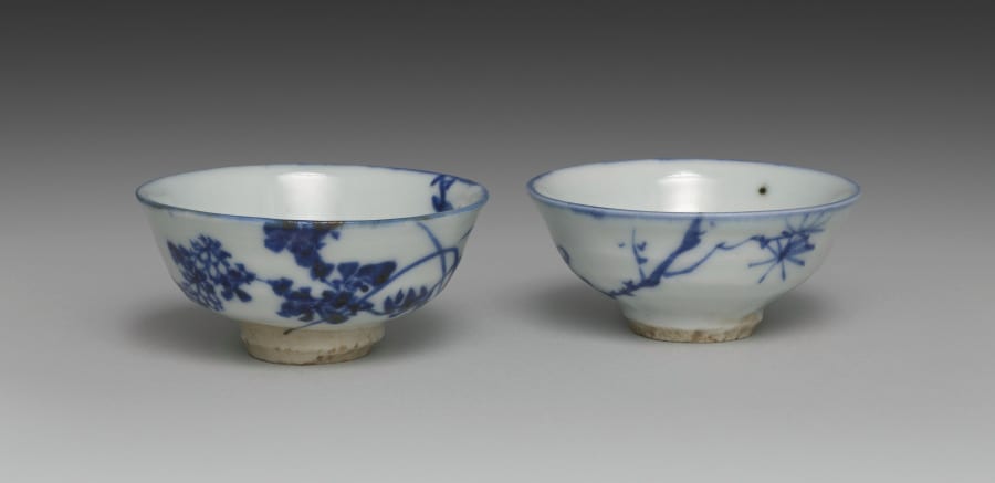 Sake Cups with Auspicious Flora — artwork